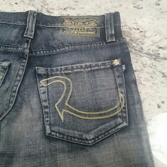 Rock & Republic EUC Dark Jeans 28 Button Fly C2 - Picture 5 of 8